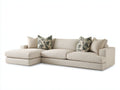 Canapé d'angle-Tissu-310x170x85 cm-Beige-Style contemporain