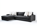 Canapé d'angle - tissu - 320x180x86 cm - anthracite - moderne