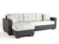 Canapé d'angle - tissu - 310x180x88 cm - anthracite-écru - contemporain