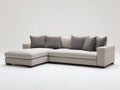 Canapé d'angle - tissu - 300x180x85 cm - beige - contemporain