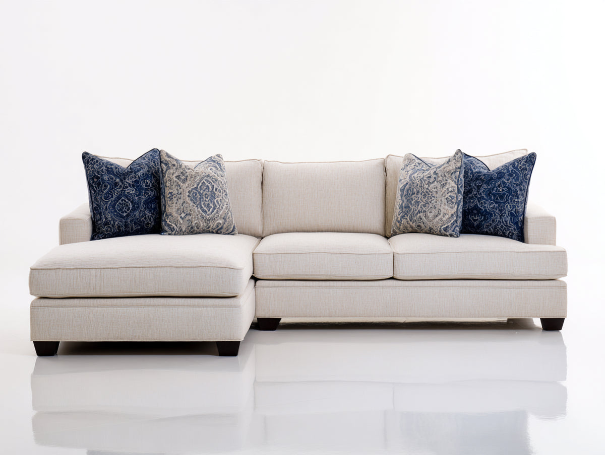 Canapé d'angle - tissu - 300x175x86 cm - beige - contemporain