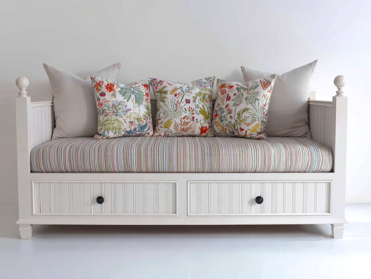 Canapé lit-Bois-207x90x82 cm-Blanc-Classique