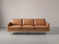 Canapé 3 places-Cuir-235x95x82 cm-Camel-Style Mid-Century