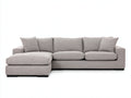 Canapé d'angle - tissu - 305x175x84 cm - gris clair - moderne