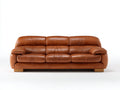 Canapé 3 places-Cuir-240x100x85 cm-Marron cognac-Style luxueux